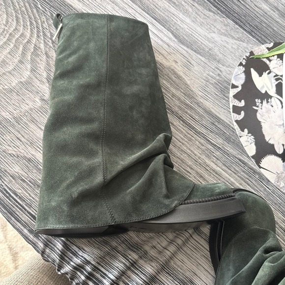 The Attico Robin Green Fade Suede Slouchy Combat Boots 39 new in box - Picture 9 of 13